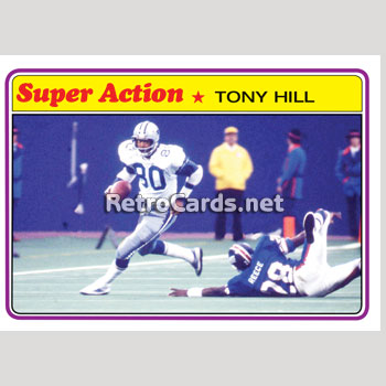 1981T Tony Hill Action Dallas Cowboys