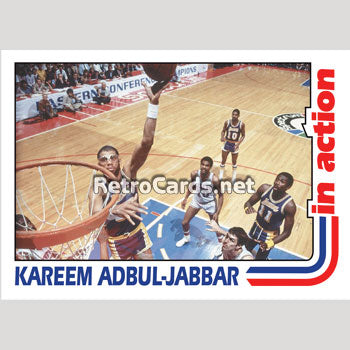 1982-83T In Action Kareem Abdul-Jabbar Los Angeles Lakers
