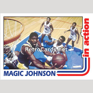 1982-83T In Action Magic Johnson Los Angeles Lakers