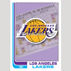 1982-83T Logo Checklist Los Angeles Lakers