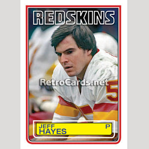 1983T Jeff Hayes Washington Redskins