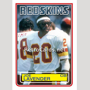 1983T Joe Lavender Washington Redskins