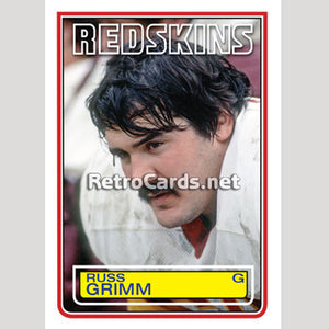 1983T Russ Grimm Washington Redskins
