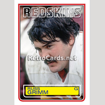 1983T Russ Grimm Washington Redskins