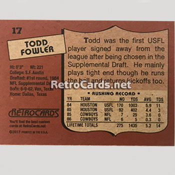 1987T Dallas Cowboys RetroCards Set • Series 1
