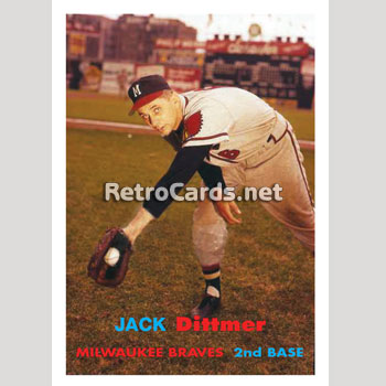 1957 Jack Dittmer Milwaukee Braves – RetroCards