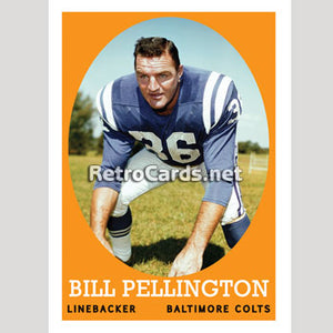 1958T Bill Pellington Baltimore Colts