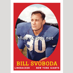 1958T Bill Svoboda New York Giants