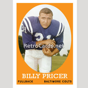 1958T Billy Pricer Baltimore Colts