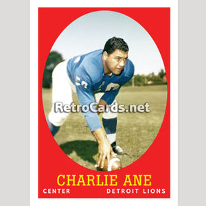 1958T Charlie Ane Detroit Lions
