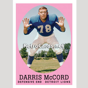 1958T Darris McCord Detroit Lions