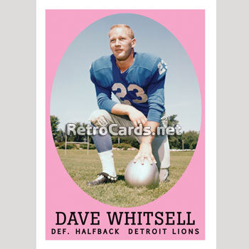 1958T Dave Whitsell Detroit Lions – RetroCards