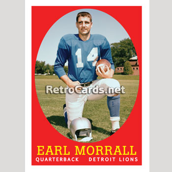 1960 Detroit Lions Football Team Issue Earl Morrall Michigan State Spartans