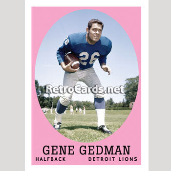 : 1957 Topps # 44 Gene Gedman Detroit Lions (Football Card) VG/EX  Lions Indiana : Collectibles & Fine Art