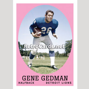 1958T Gene Gedman Detroit Lions