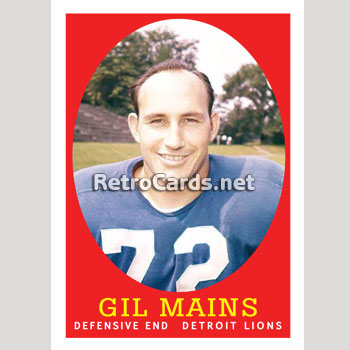 : 1960 Topps # 49 Gil Mains Detroit Lions (Football Card) Dean's  Cards 2 - GOOD Lions : Collectibles & Fine Art