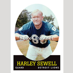 1958T Harley Sewell Detroit Lions