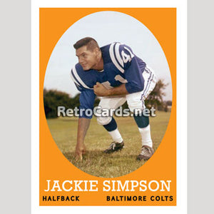 1958T Jackie Simpson Baltimore Colts