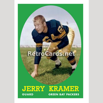 Color Photo Jerry Kramer 1958T Jerry Kramer Green Bay Packers – RetroCards