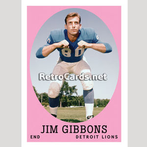 1958T Jim Gibbons Detroit Lions