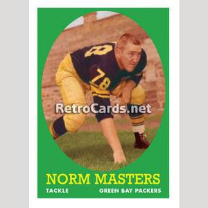 1958T Norm Masters Green Bay Packers