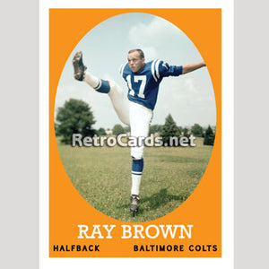 1958T Ray Brown Baltimore Colts