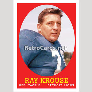 1958T Ray Krouse Detroit Lions