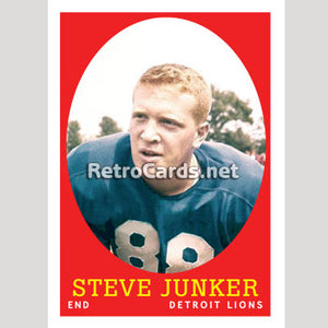 1958T Steve Junker Detroit Lions