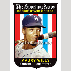 1959T Maury Wills Rookie Star Los Angeles Dodgers