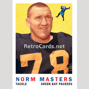 1959T Norm Masters Green Bay Packers
