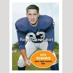 1960T Bob Simms New York Giants