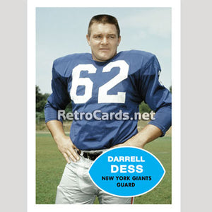 1960T Darrell Dess New York Giants