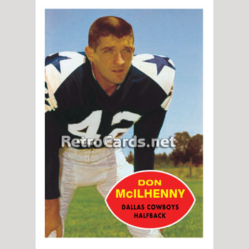 1961 Fleer Don McIlhenny #42 Dallas Cowboys Football Card