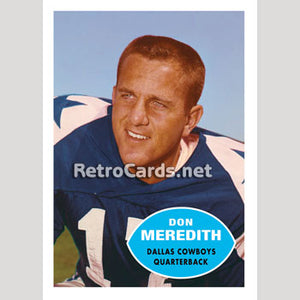 1960T Don Meredith Dallas Cowboys