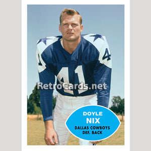 1960T Doyle Nix Dallas Cowboys