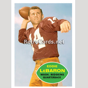 1960T Eddie LeBaron Washington Redskins