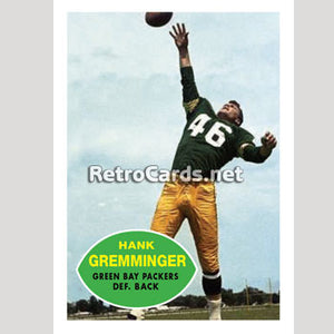 1960T Hank Gremminger Green Bay Packers