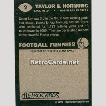 1960T Jim Taylor Green Bay Packers – RetroCards