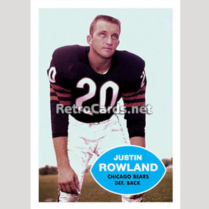 1960T Justin Rowland Chicago Bears