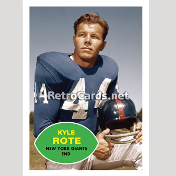 1959 Topps - Kyle Rote - New York Giants, murphman61