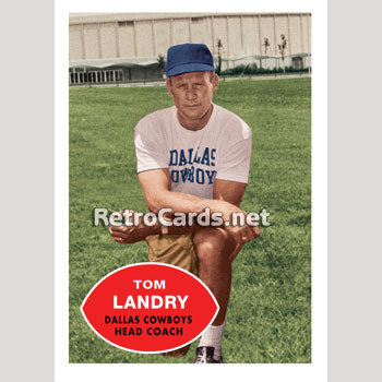 1960T Tom Landry Dallas Cowboys – RetroCards