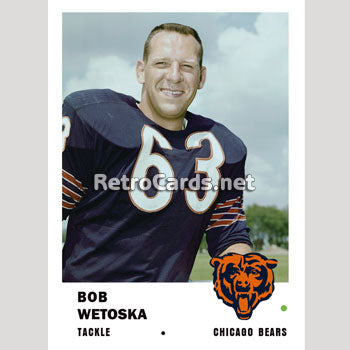 1961F Bob Wetoska Chicago Bears – RetroCards