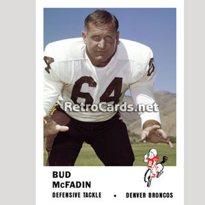 1961F Bud McFadin Denver Broncos