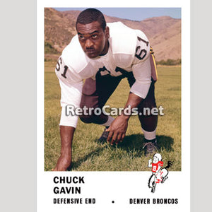 1961F Chuck Gavin Denver Broncos