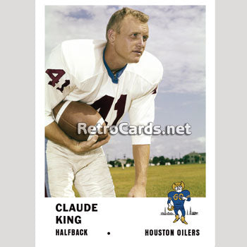 1961F Claude King Houston Oilers – RetroCards