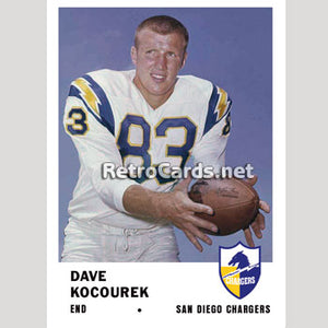 1961F Dave Kocourek San Diego Chargers