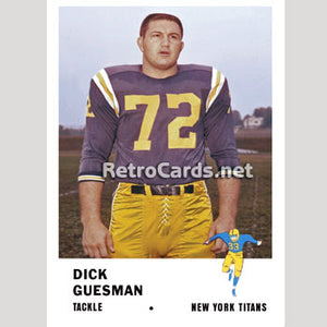 1961F Dick Guesman New York Titans