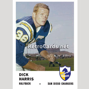 1961F Dick Harris San Diego Chargers