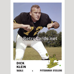 1961F Dick Klein Pittsburgh Steelerscollege: card number: 