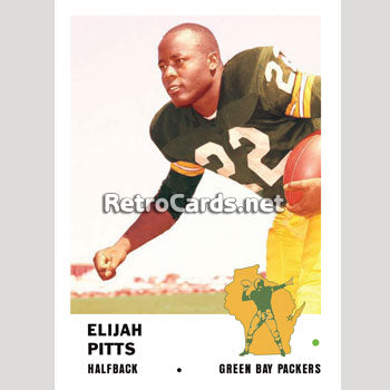 1961F Elijah Pitts Green Bay Packers – RetroCards